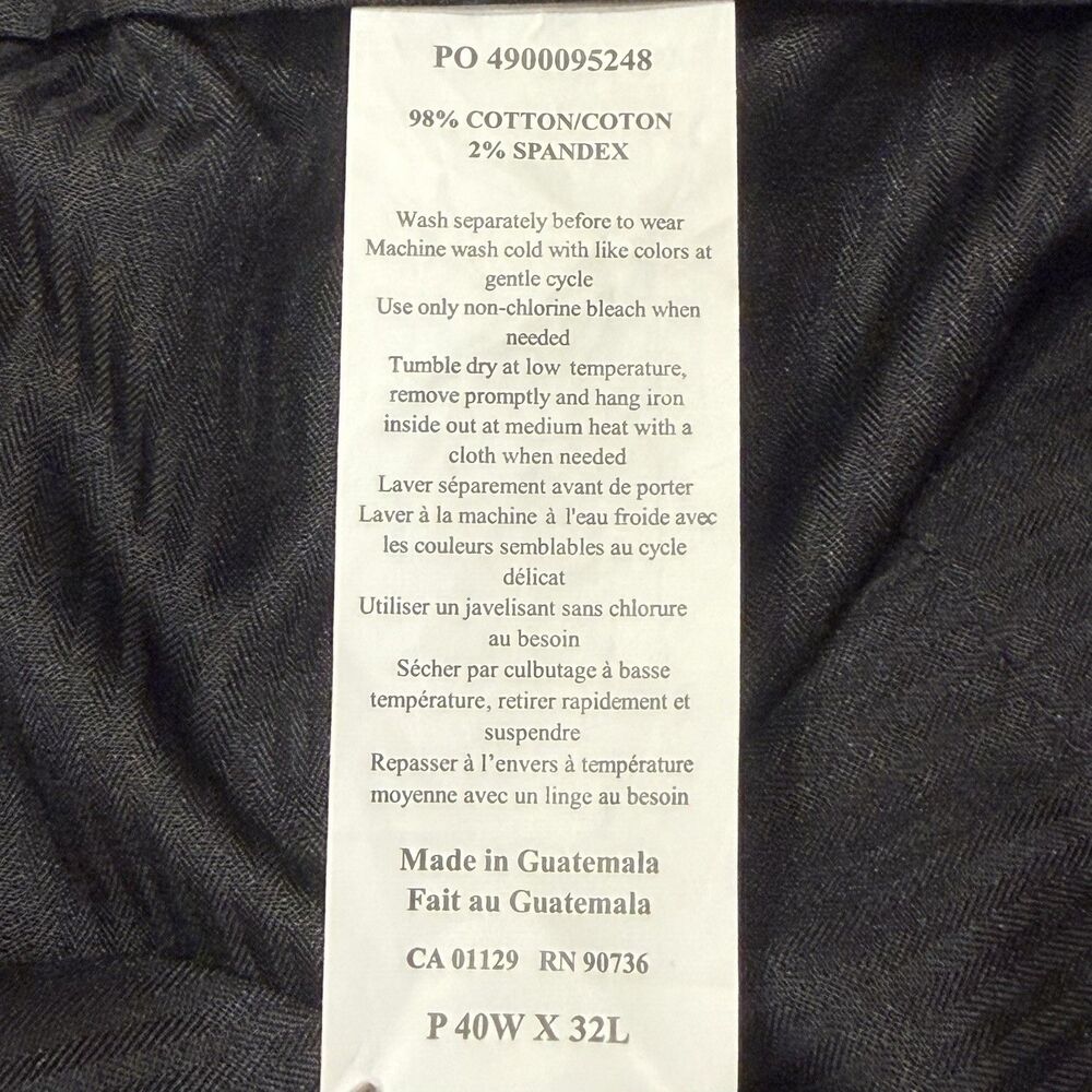 Lauren Ralph Lauren Corduroy Straight Leg Pants Textured Classic 40x32 Brown - Picture 10 of 10